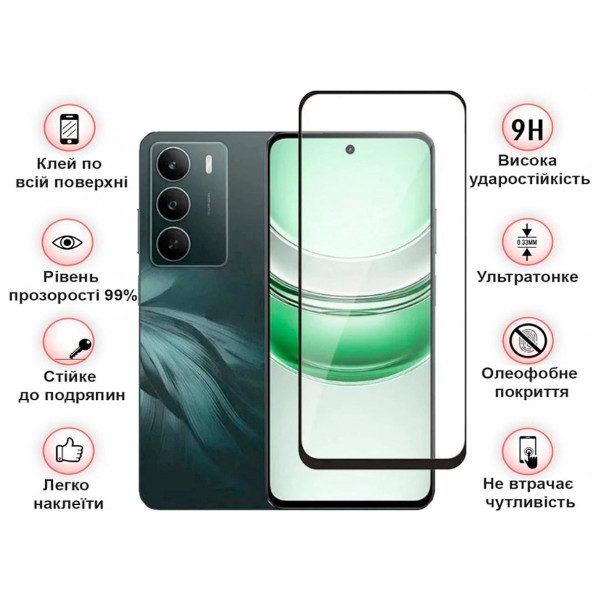 Фото - Захисне скло для смартфону BeCover for Realme C71 Black (713728)