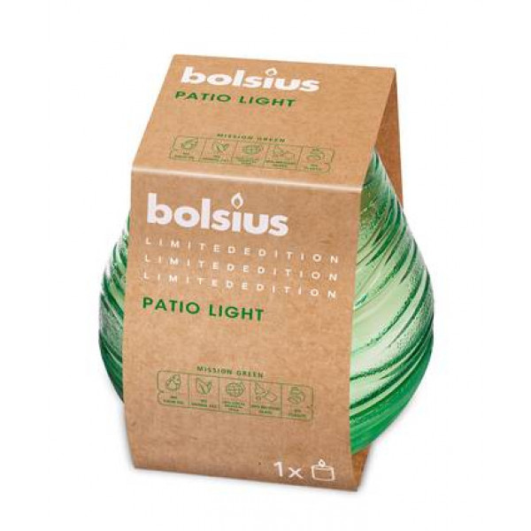 Фото - Свеча стекло Bolsius Divine Earth Patiolight 94/91мм Вода