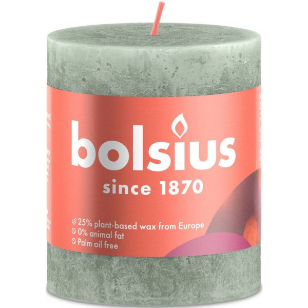Фото - Свічка декоративна Bolsius SHINE 80/68 нефрит (780368)