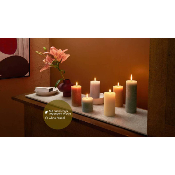 Фото - Свічка декоративна Bolsius SHINE 190/68 олива (850370)