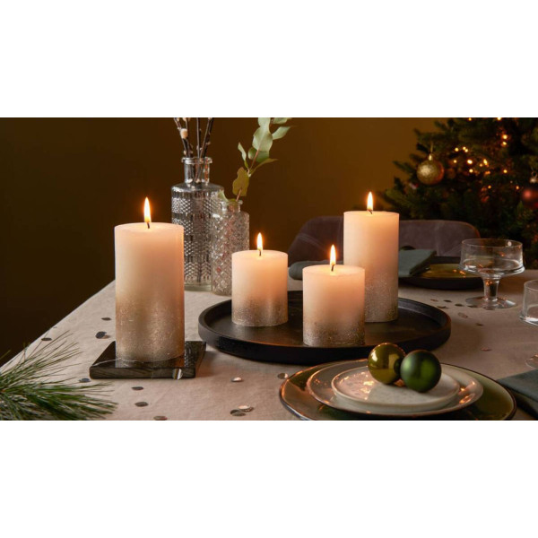 Фото - Свічка декоративна Bolsius SUNSET 130/68 оливково-зелена (647370)