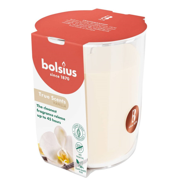 Фото - Свічка скло Bolsius TRUE SCENTS 80/73 Ваніль (940375)