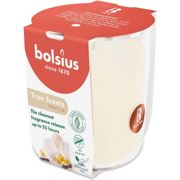 Фото - Свічка скло Bolsius TRUE SCENTS 80/73 Ваніль (930375)
