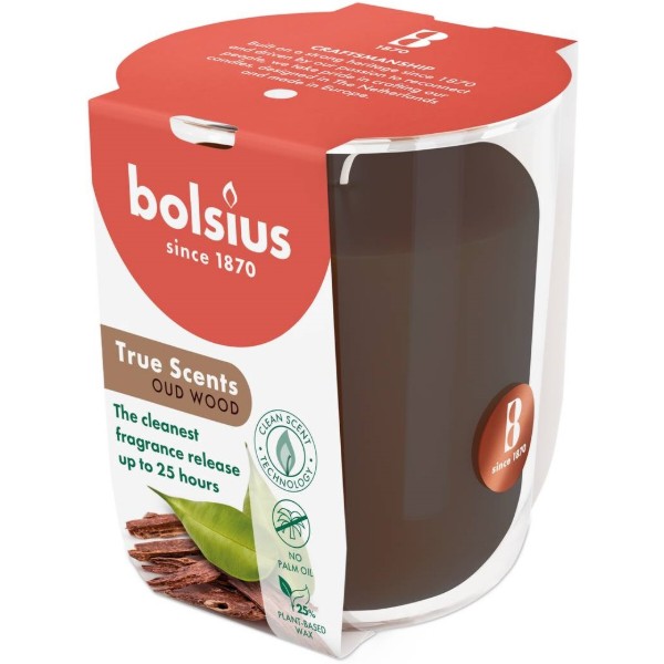 Фото - Свеча стекло Bolsius TRUE SCENTS 80/73 Агаровое дерево (930370)