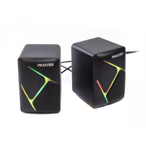 Фото - Комп'ютерна акустика компактна 2.0 Maxxter CSP-U004RGB Фото - Комп'ютерна акустика компактна 2.0 Maxxter CSP-U004RGB