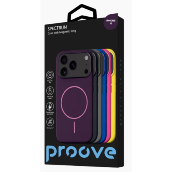 Фото - Чохол для смартфону Proove Spectrum Case with Magnetic Ring iPhone 17 grape purple (PCSPIP170037)