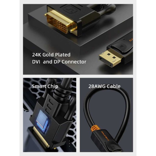 Фото - Кабель Cabletime DisplayPort - DVI (M/M) 1.8m (CD34K)
