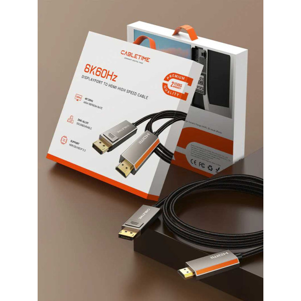 Фото - Кабель HDMI Cabletime DP (M) - HDMI (M) (CD36L)