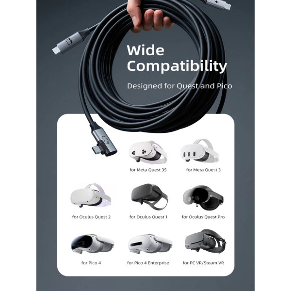 Фото - Кабель синхронізації даних Cabletime USB3.0 VR PD 36W 5 м (CA44P)