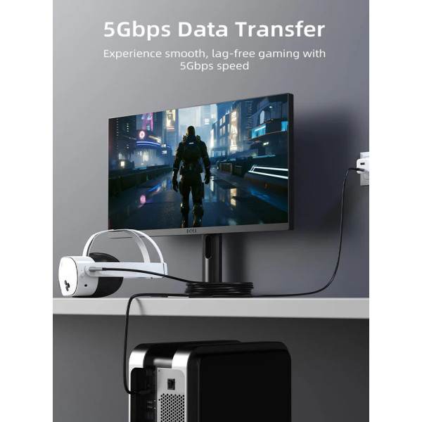 Фото - Кабель синхронізації даних Cabletime USB3.0 VR PD 36W 5 м (CA44P)