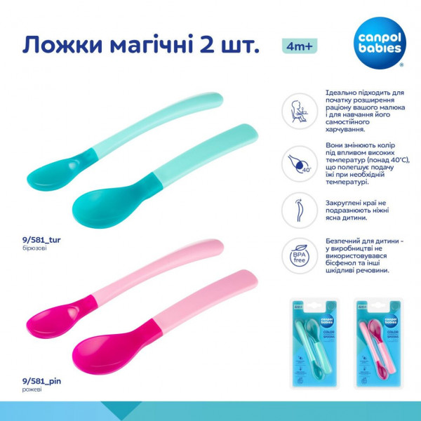 Фото - Набір дитячий Canpol babies рожеві 2 шт. (9/581_pin)