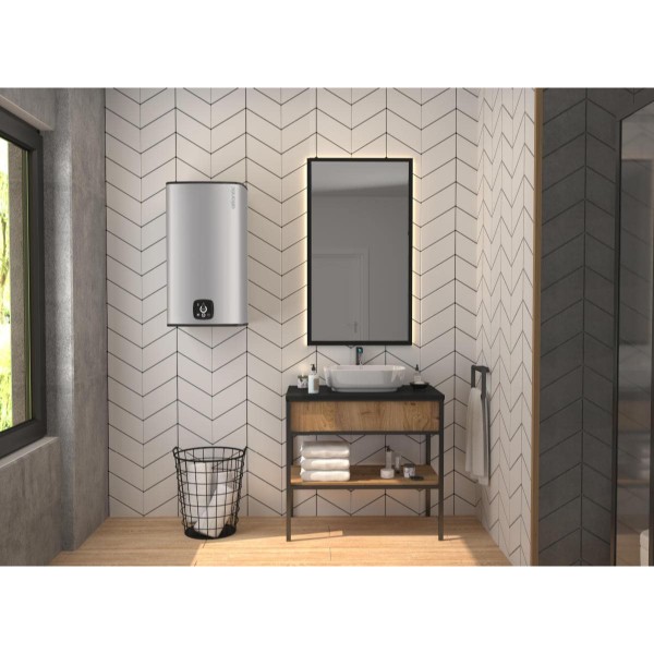 Фото - Мікропошкодження - Водонагрівач Atlantic Steatite Cube WI-FI ES-VM 100 S4 C2 WD (2400W) Silver