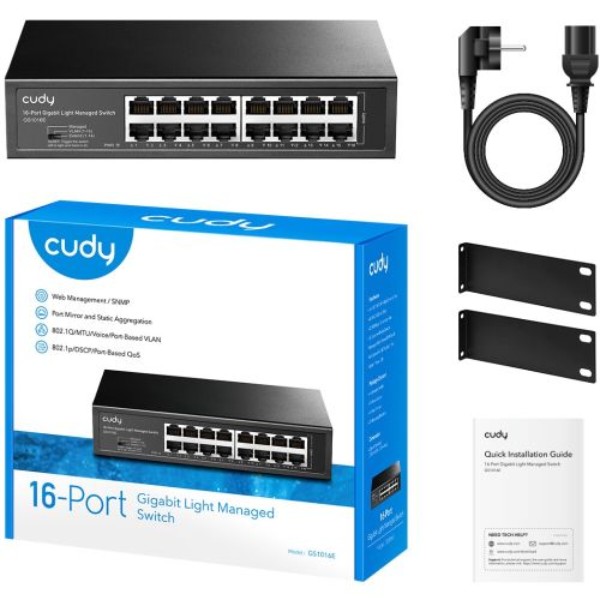 Фото - Коммутатор локальной сети (Switch) Cudy GS1016E