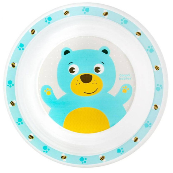 Фото - Набір дитячий Canpol babies пластиковий столовий Cute Animals - ведмежатко (4/401_tur)