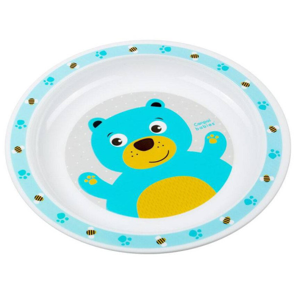 Фото - Набір дитячий Canpol babies пластиковий столовий Cute Animals - ведмежатко (4/401_tur)