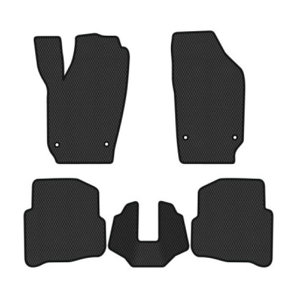 Фото - Килимки ворсові в салон авто EVAtech Premium для Volkswagen Polo (IV) 3-doors 2001-2009 4 покоління Htb EU чорний кант (VW12025CVB5TL4VPB)