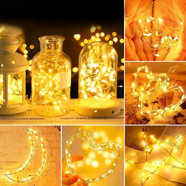 Фото - Гирлянда линейная Colorway LED 50 5м теплый цвет 3AA Battery (CW-G-50L5NB)