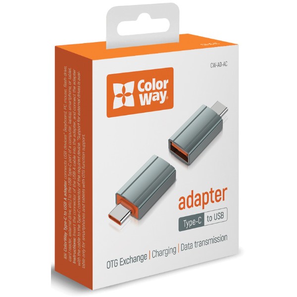 Фото - Перехідник Colorway USB-A to Type-C (CW-AD-AC)