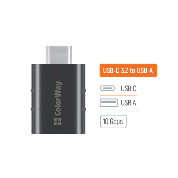 Фото - Перехідник Colorway USB-A to USB-C 3.2 (CW-AD-AC3)