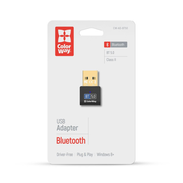 Фото - Адаптер мережі Bluetooth USB Colorway Bluetooth BT 5.0 (CW-AD-BT50)