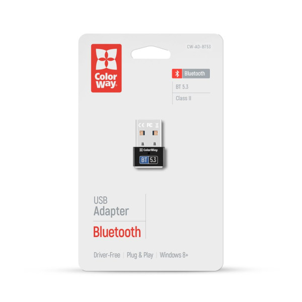 Фото - Адаптер мережі Bluetooth USB Colorway Bluetooth BT 5.3 (CW-AD-BT53)