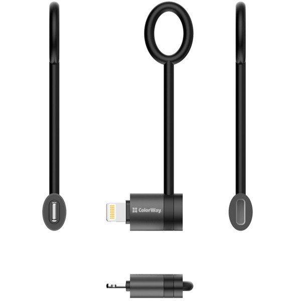Фото - Перехідник Colorway Lightning To USB-C Black (CW-AD-LC)