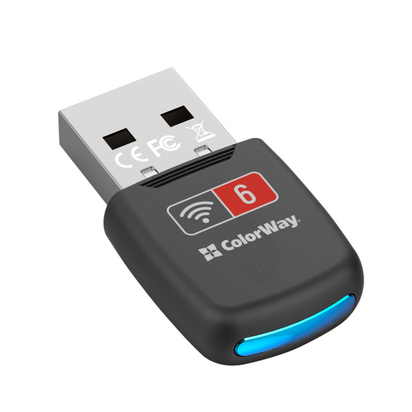 Фото - USB-адаптер мережі WiFi Colorway Wi-Fi 6 (CW-AD-W1)