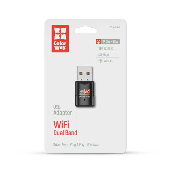 Фото - USB-адаптер мережі WiFi Colorway CW-AD-W2