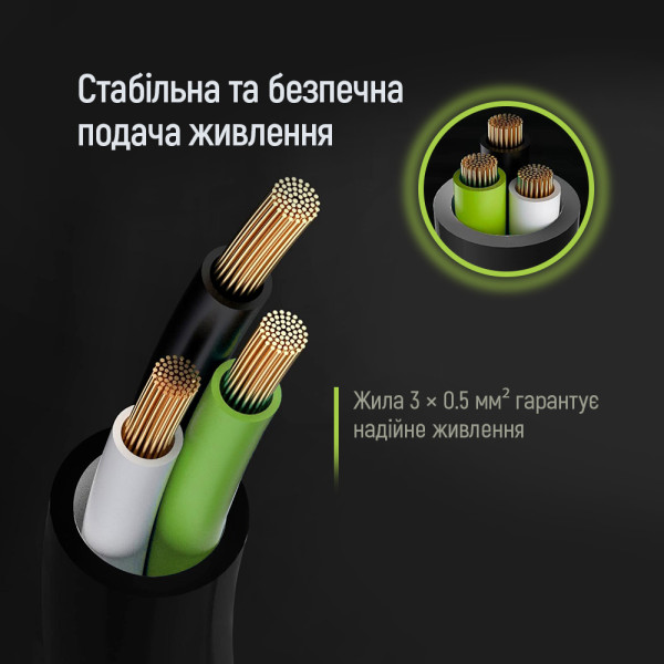 Фото - Кабель питания Colorway CEE7/7-C5, 1.8m (CW-CBP083-BK)