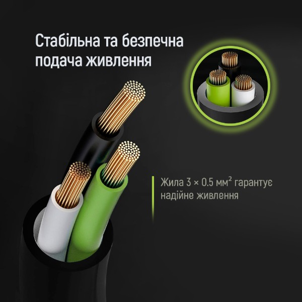 Фото - Кабель живлення Colorway CEE7/7-C5, 1m (CW-CBP084-BK)