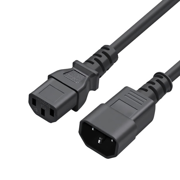 Фото - Кабель живлення Colorway C13 to C14 1.8m (CW-CBP087-BK)