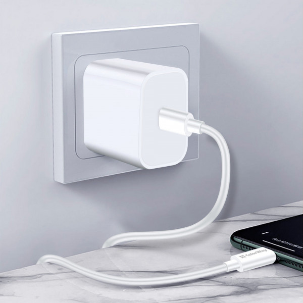 Фото - Кабель синхронизации данных Colorway USB-C-USB-C PD Fast Charging 65W 3.0А 2m White (CW-CBPDCC056-WT)