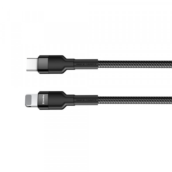 Фото - Кабель Colorway Type-C - Lightning PD Fast Charging 20W 3.0А 30 cm Black (CW-CBPDCL054-BK)