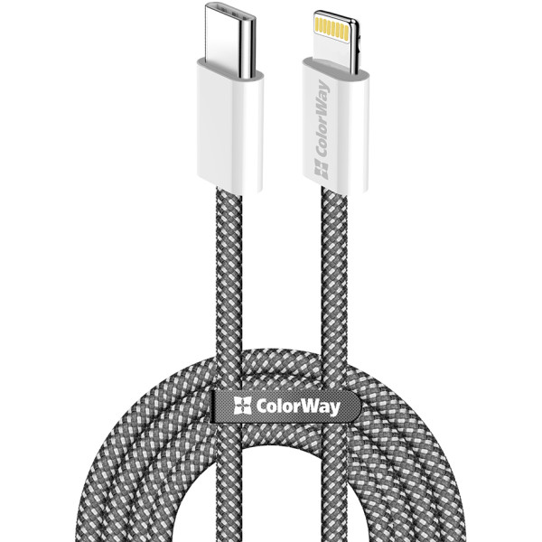 Фото - Кабель Colorway Type-C - Apple Lightning 2м Black (CW-CBPDCL068-BK)