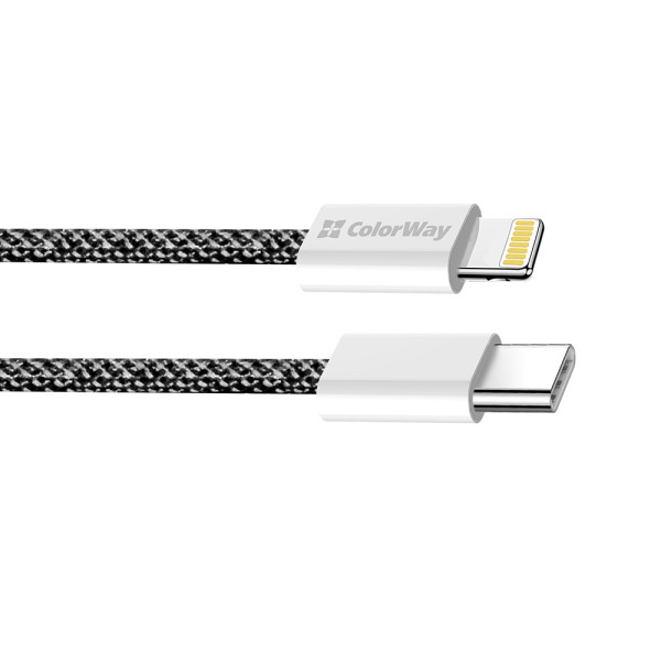 Фото - Кабель Colorway Type-C - Apple Lightning 2м Black (CW-CBPDCL068-BK)