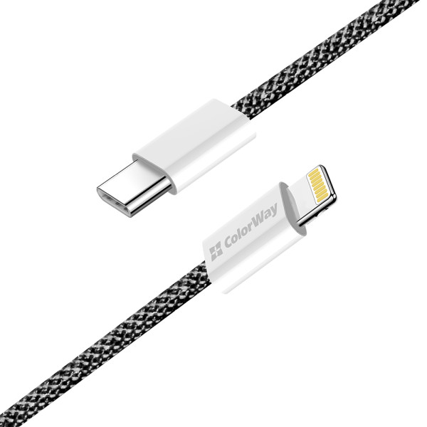 Фото - Кабель Colorway Type-C - Apple Lightning 2м Black (CW-CBPDCL068-BK)