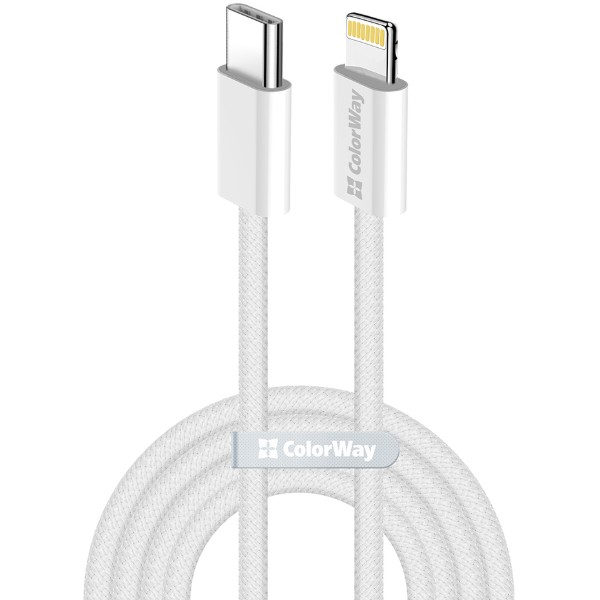 Фото - Кабель Colorway Type-C - Apple Lightning 2м Gray (CW-CBPDCL068-GR)