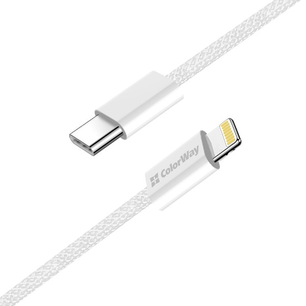 Фото - Кабель Colorway Type-C - Apple Lightning 2м Gray (CW-CBPDCL068-GR)