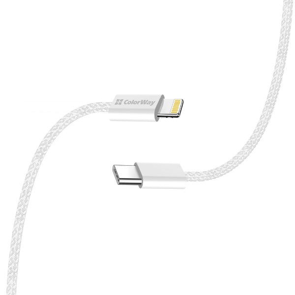 Фото - Кабель Colorway Type-C - Apple Lightning 2м Gray (CW-CBPDCL068-GR)