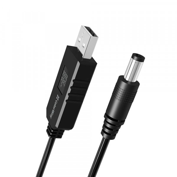 Фото - Кабель USB - DC Colorway 9V USB-DC 5.5х2.5mm 1m (CW-CBUD066-BK)