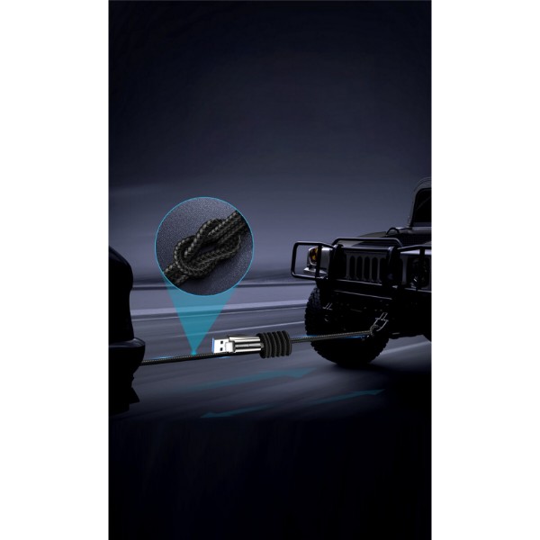 Фото - Кабель Colorway USB - Apple Lightning Zinc Alloy + Led 2.4А 1 м Black (CW-CBUL035-BK)