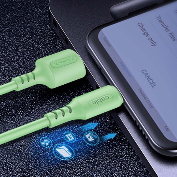 Фото - Кабель Colorway USB - Apple Lightning 2.4А 1 m (CW-CBUL042-GR)
