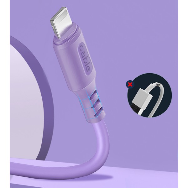 Фото - Кабель Colorway USB - Apple Lightning 2.4А 1 m (CW-CBUL044-PU)