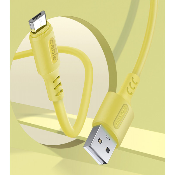Фото - Кабель синхронізації даних Colorway USB - MicroUSB 2.4А 1 m (CW-CBUM043-Y)