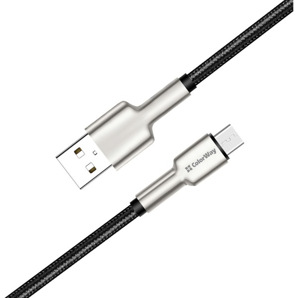 Фото - Кабель Colorway USB - MicroUSB 2.4А 1 m (CW-CBUM046-BK)