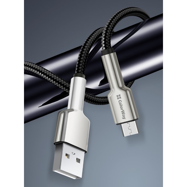 Фото - Кабель Colorway USB - MicroUSB 2.4А 1 m (CW-CBUM046-BK)