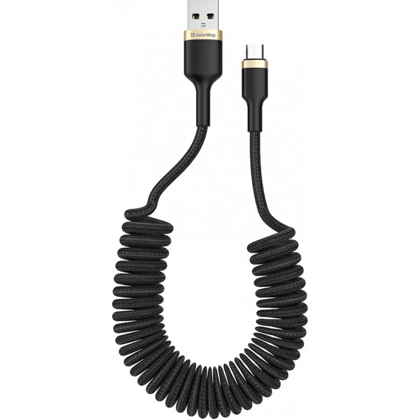 Фото - Кабель Colorway USB-MicroUSB 2.4А 35-150 см Black (CW-CBUM051-BK)