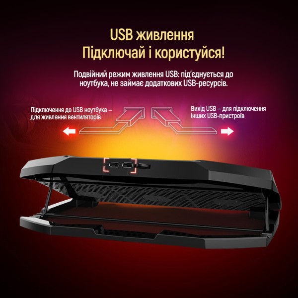 Фото - Підставка під ноутбук охолоджуюча Colorway Cooling Game Pro H1 (CW-CGPH1)