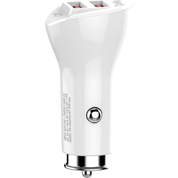 Фото - Автомобильное зарядное устройство Colorway Quick Charge 3.0 2USB 36 White (CW-CHA011Q-WT)