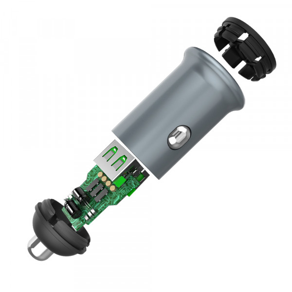 Фото - Автомобільний зарядний пристрій Colorway 2xUSB Quick Charge 3.0 36W Gray (CW-CHA036Q-GR)